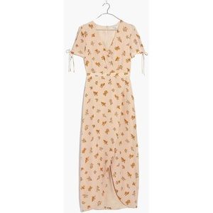 Madewell Silk Faux Wrap Maxi Dress in Field Bouquet